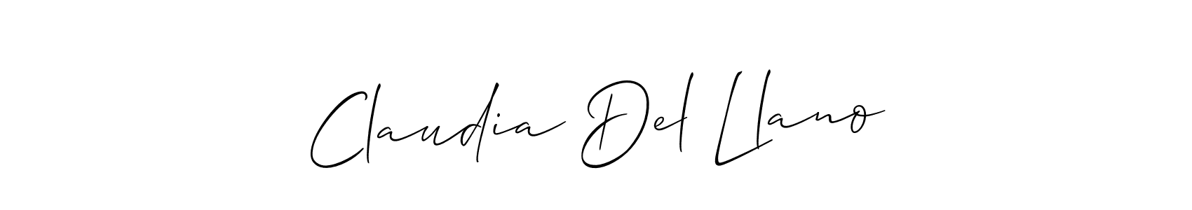 This is the best signature style for the Claudia Del Llano name. Also you like these signature font (Allison_Script). Mix name signature. Claudia Del Llano signature style 2 images and pictures png