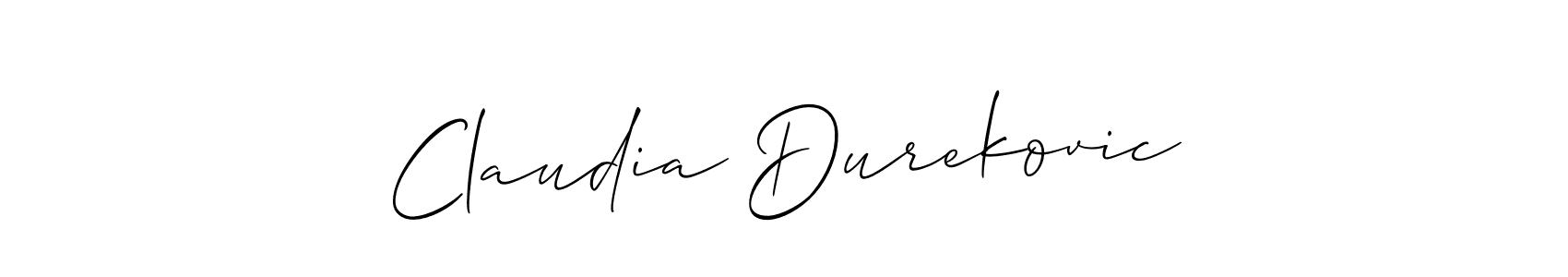 It looks lik you need a new signature style for name Claudia Durekovic. Design unique handwritten (Allison_Script) signature with our free signature maker in just a few clicks. Claudia Durekovic signature style 2 images and pictures png