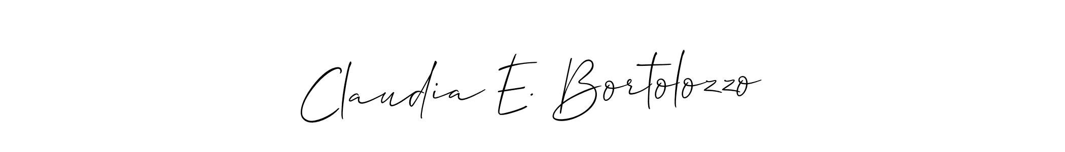Use a signature maker to create a handwritten signature online. With this signature software, you can design (Allison_Script) your own signature for name Claudia E. Bortolozzo. Claudia E. Bortolozzo signature style 2 images and pictures png