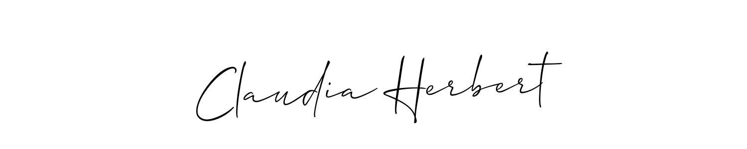 Claudia Herbert stylish signature style. Best Handwritten Sign (Allison_Script) for my name. Handwritten Signature Collection Ideas for my name Claudia Herbert. Claudia Herbert signature style 2 images and pictures png