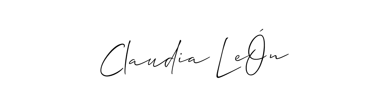 Also we have Claudia LeÓn name is the best signature style. Create professional handwritten signature collection using Allison_Script autograph style. Claudia LeÓn signature style 2 images and pictures png