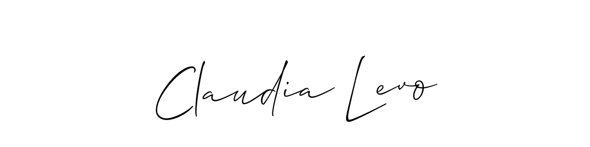 The best way (Allison_Script) to make a short signature is to pick only two or three words in your name. The name Claudia Levo include a total of six letters. For converting this name. Claudia Levo signature style 2 images and pictures png
