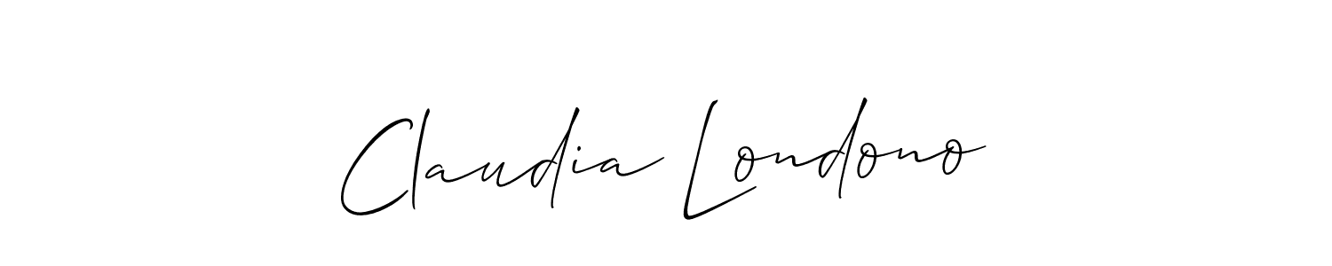 The best way (Allison_Script) to make a short signature is to pick only two or three words in your name. The name Claudia Londono include a total of six letters. For converting this name. Claudia Londono signature style 2 images and pictures png