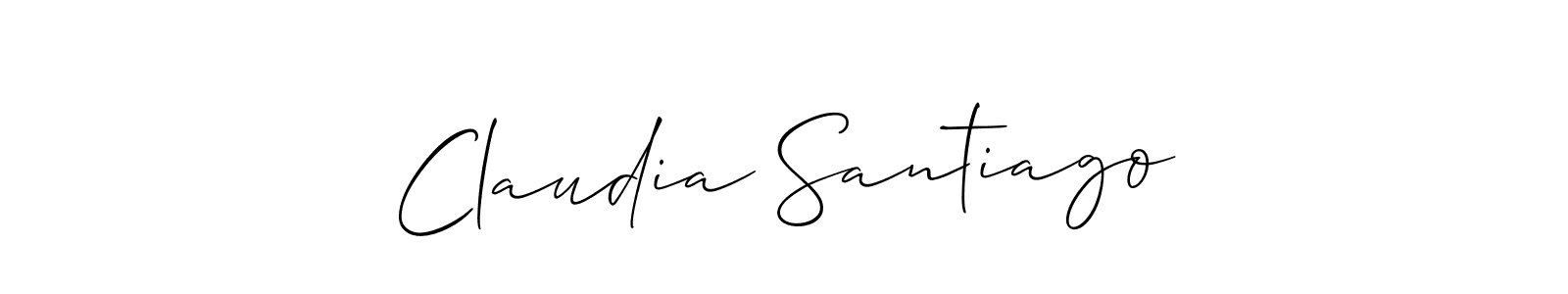 Use a signature maker to create a handwritten signature online. With this signature software, you can design (Allison_Script) your own signature for name Claudia Santiago. Claudia Santiago signature style 2 images and pictures png