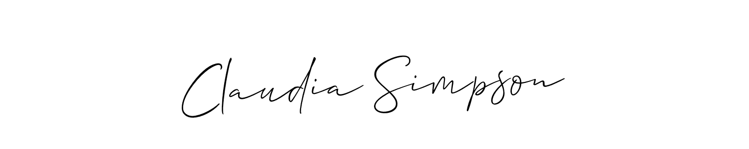 Make a beautiful signature design for name Claudia Simpson. Use this online signature maker to create a handwritten signature for free. Claudia Simpson signature style 2 images and pictures png