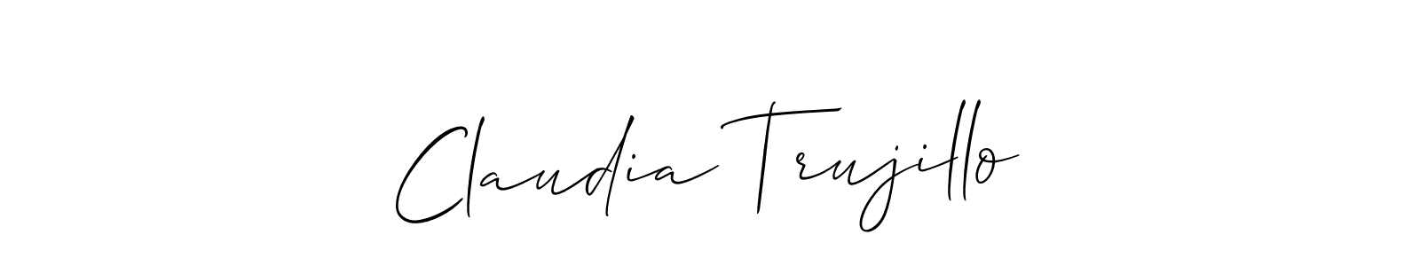 It looks lik you need a new signature style for name Claudia Trujillo. Design unique handwritten (Allison_Script) signature with our free signature maker in just a few clicks. Claudia Trujillo signature style 2 images and pictures png