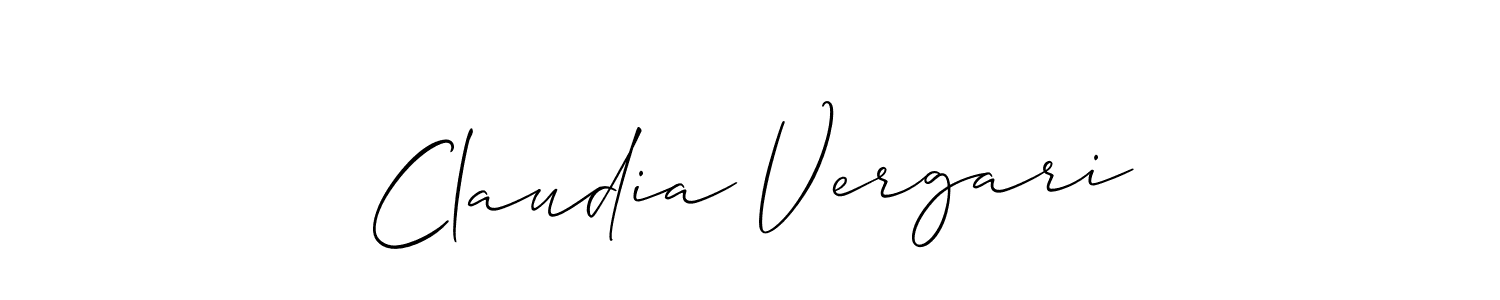 Also You can easily find your signature by using the search form. We will create Claudia Vergari name handwritten signature images for you free of cost using Allison_Script sign style. Claudia Vergari signature style 2 images and pictures png