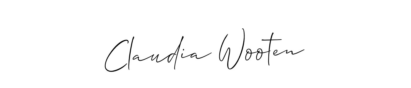 Also You can easily find your signature by using the search form. We will create Claudia Wooten name handwritten signature images for you free of cost using Allison_Script sign style. Claudia Wooten signature style 2 images and pictures png