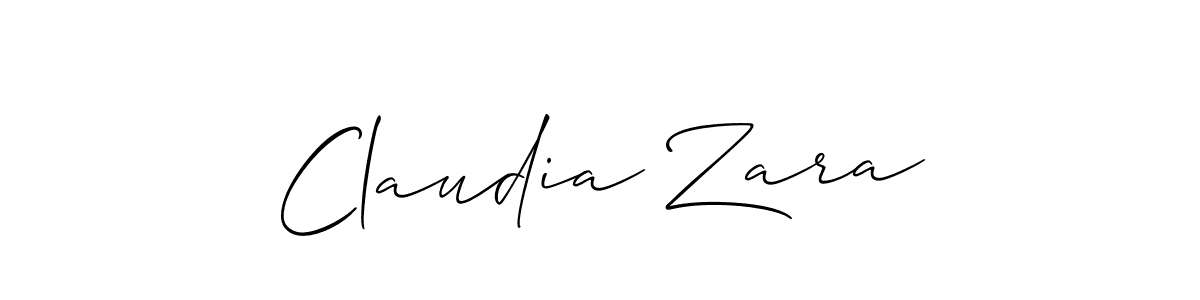 Allison_Script is a professional signature style that is perfect for those who want to add a touch of class to their signature. It is also a great choice for those who want to make their signature more unique. Get Claudia Zara name to fancy signature for free. Claudia Zara signature style 2 images and pictures png
