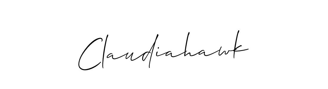 How to make Claudiahawk name signature. Use Allison_Script style for creating short signs online. This is the latest handwritten sign. Claudiahawk signature style 2 images and pictures png