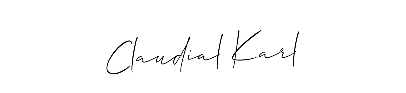 Make a beautiful signature design for name Claudial Karl. Use this online signature maker to create a handwritten signature for free. Claudial Karl signature style 2 images and pictures png