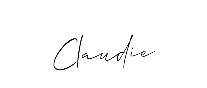 Make a beautiful signature design for name Claudie. With this signature (Allison_Script) style, you can create a handwritten signature for free. Claudie signature style 2 images and pictures png