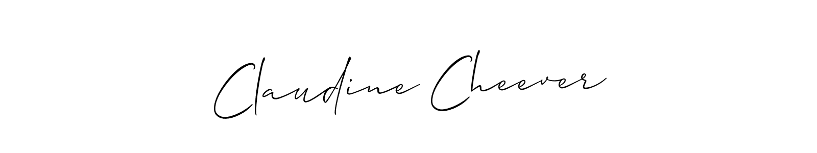 The best way (Allison_Script) to make a short signature is to pick only two or three words in your name. The name Claudine Cheever include a total of six letters. For converting this name. Claudine Cheever signature style 2 images and pictures png