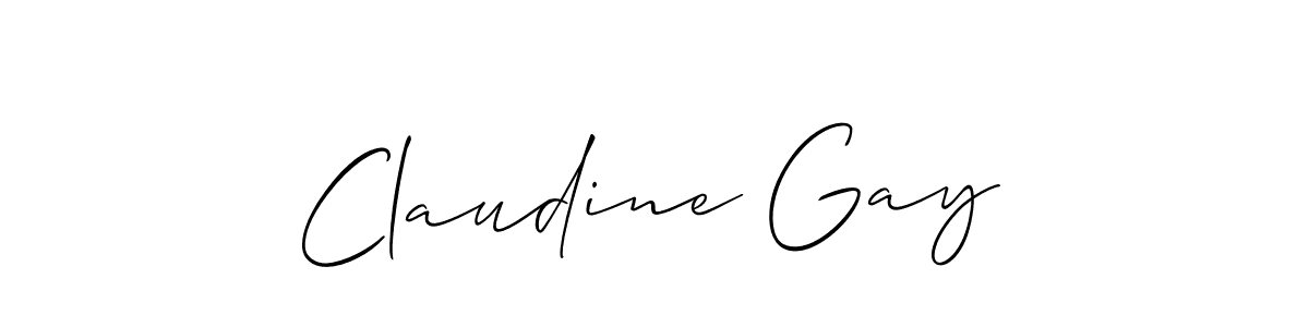 How to make Claudine Gay name signature. Use Allison_Script style for creating short signs online. This is the latest handwritten sign. Claudine Gay signature style 2 images and pictures png