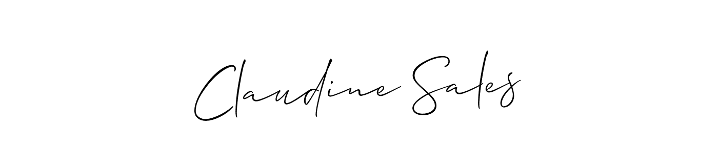 Claudine Sales stylish signature style. Best Handwritten Sign (Allison_Script) for my name. Handwritten Signature Collection Ideas for my name Claudine Sales. Claudine Sales signature style 2 images and pictures png