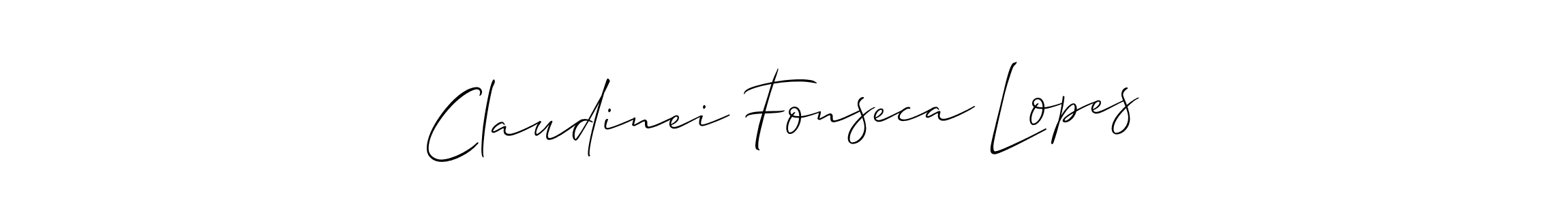Design your own signature with our free online signature maker. With this signature software, you can create a handwritten (Allison_Script) signature for name Claudinei Fonseca Lopes. Claudinei Fonseca Lopes signature style 2 images and pictures png
