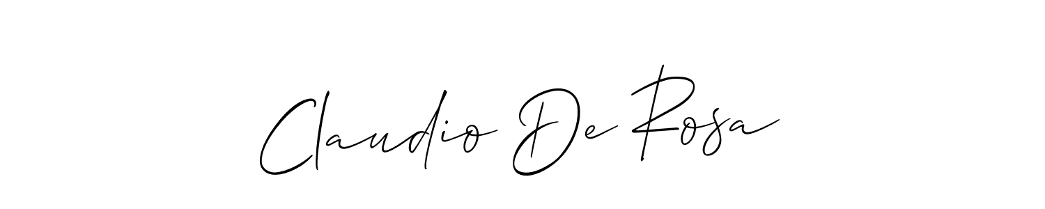 Allison_Script is a professional signature style that is perfect for those who want to add a touch of class to their signature. It is also a great choice for those who want to make their signature more unique. Get Claudio De Rosa name to fancy signature for free. Claudio De Rosa signature style 2 images and pictures png