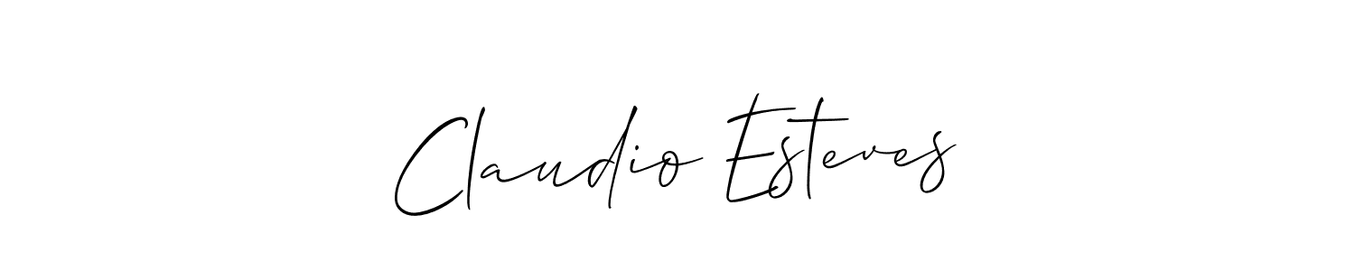 Make a beautiful signature design for name Claudio Esteves. With this signature (Allison_Script) style, you can create a handwritten signature for free. Claudio Esteves signature style 2 images and pictures png