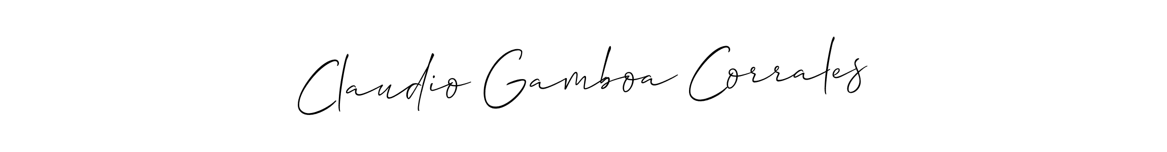 Make a beautiful signature design for name Claudio Gamboa Corrales. With this signature (Allison_Script) style, you can create a handwritten signature for free. Claudio Gamboa Corrales signature style 2 images and pictures png