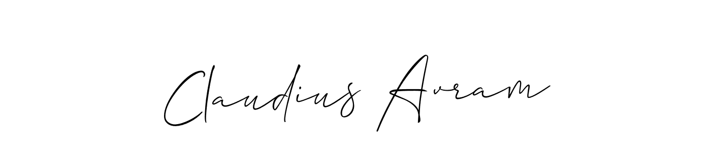 This is the best signature style for the Claudius Avram name. Also you like these signature font (Allison_Script). Mix name signature. Claudius Avram signature style 2 images and pictures png