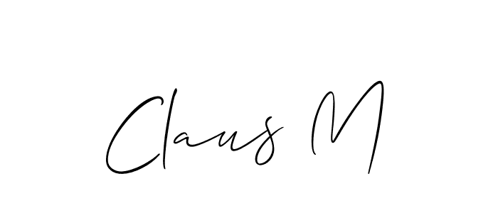 Create a beautiful signature design for name Claus M. With this signature (Allison_Script) fonts, you can make a handwritten signature for free. Claus M signature style 2 images and pictures png