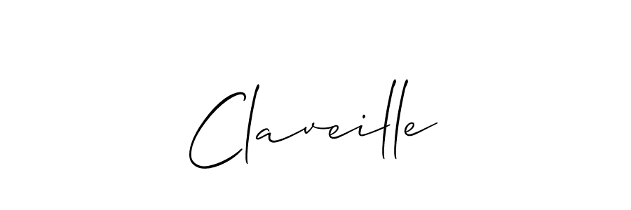 Create a beautiful signature design for name Claveille. With this signature (Allison_Script) fonts, you can make a handwritten signature for free. Claveille signature style 2 images and pictures png