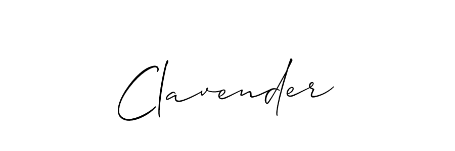 Design your own signature with our free online signature maker. With this signature software, you can create a handwritten (Allison_Script) signature for name Clavender. Clavender signature style 2 images and pictures png