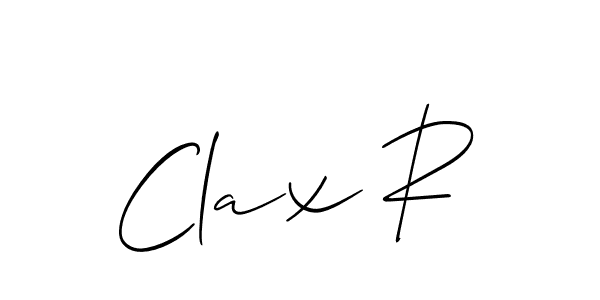 Make a beautiful signature design for name Clax R. Use this online signature maker to create a handwritten signature for free. Clax R signature style 2 images and pictures png