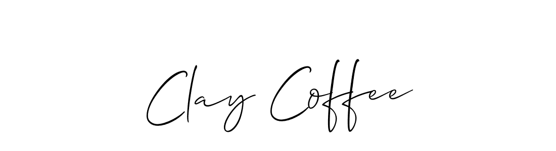 Create a beautiful signature design for name Clay Coffee. With this signature (Allison_Script) fonts, you can make a handwritten signature for free. Clay Coffee signature style 2 images and pictures png