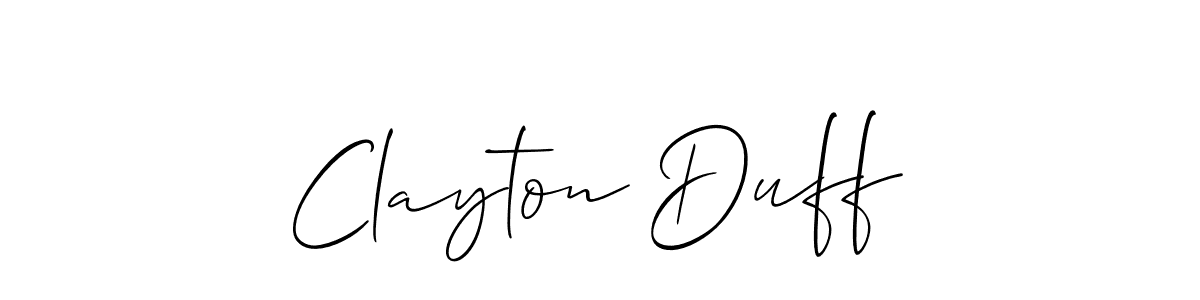 Similarly Allison_Script is the best handwritten signature design. Signature creator online .You can use it as an online autograph creator for name Clayton Duff. Clayton Duff signature style 2 images and pictures png