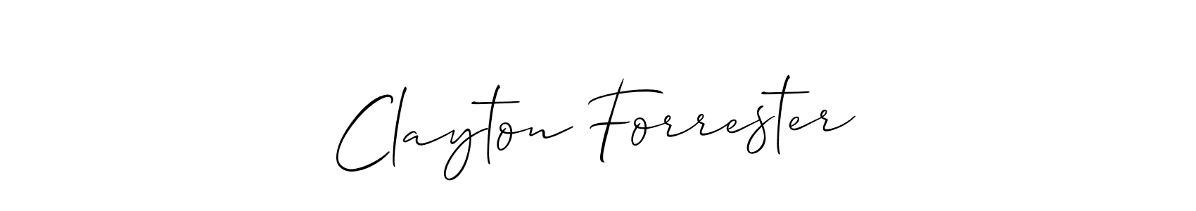 Use a signature maker to create a handwritten signature online. With this signature software, you can design (Allison_Script) your own signature for name Clayton Forrester. Clayton Forrester signature style 2 images and pictures png