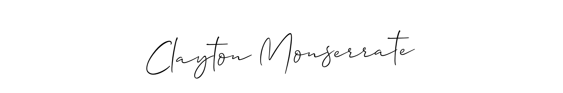 Also we have Clayton Monserrate name is the best signature style. Create professional handwritten signature collection using Allison_Script autograph style. Clayton Monserrate signature style 2 images and pictures png