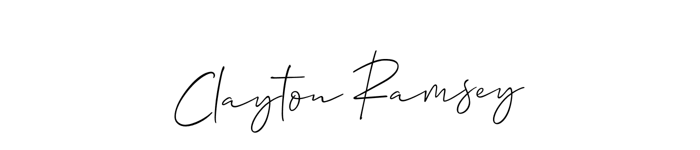 Make a beautiful signature design for name Clayton Ramsey. With this signature (Allison_Script) style, you can create a handwritten signature for free. Clayton Ramsey signature style 2 images and pictures png