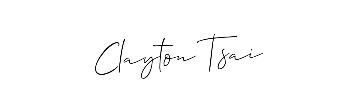 Clayton Tsai stylish signature style. Best Handwritten Sign (Allison_Script) for my name. Handwritten Signature Collection Ideas for my name Clayton Tsai. Clayton Tsai signature style 2 images and pictures png