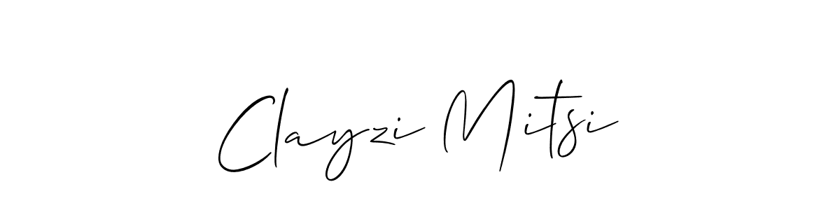 if you are searching for the best signature style for your name Clayzi Mitsi. so please give up your signature search. here we have designed multiple signature styles  using Allison_Script. Clayzi Mitsi signature style 2 images and pictures png