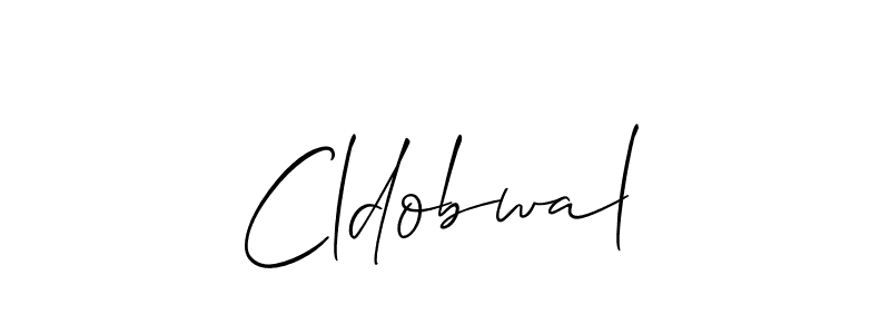 The best way (Allison_Script) to make a short signature is to pick only two or three words in your name. The name Cldobwal include a total of six letters. For converting this name. Cldobwal signature style 2 images and pictures png