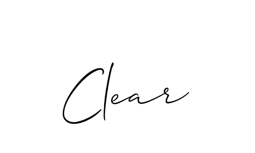 The best way (Allison_Script) to make a short signature is to pick only two or three words in your name. The name Clear include a total of six letters. For converting this name. Clear signature style 2 images and pictures png