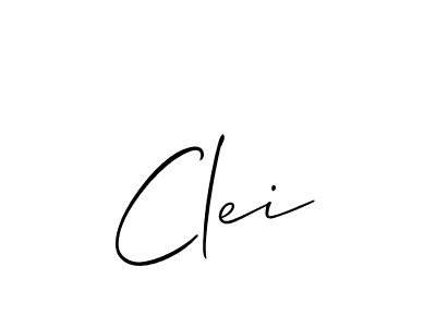 How to make Clei signature? Allison_Script is a professional autograph style. Create handwritten signature for Clei name. Clei signature style 2 images and pictures png