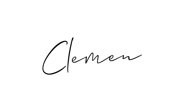 How to make Clemen signature? Allison_Script is a professional autograph style. Create handwritten signature for Clemen name. Clemen signature style 2 images and pictures png