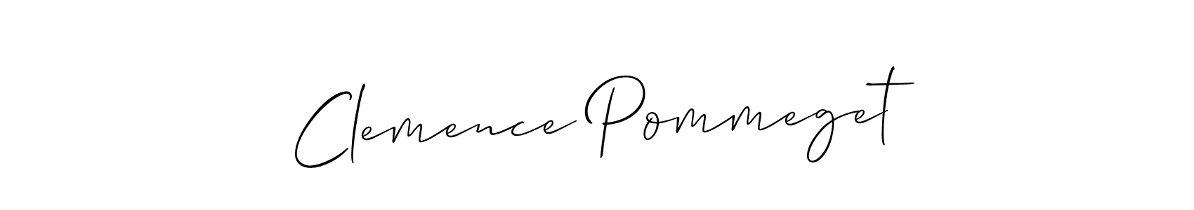 Design your own signature with our free online signature maker. With this signature software, you can create a handwritten (Allison_Script) signature for name Clemence Pommeget. Clemence Pommeget signature style 2 images and pictures png