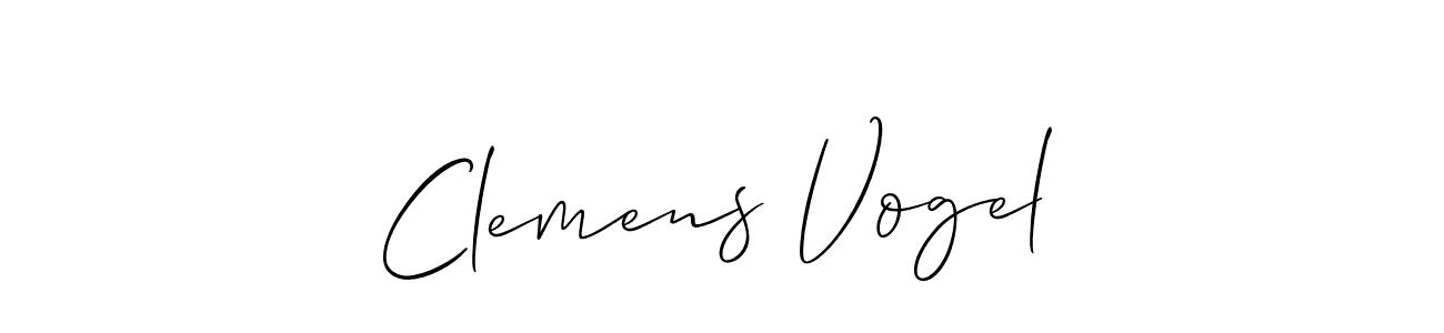You should practise on your own different ways (Allison_Script) to write your name (Clemens Vogel) in signature. don't let someone else do it for you. Clemens Vogel signature style 2 images and pictures png