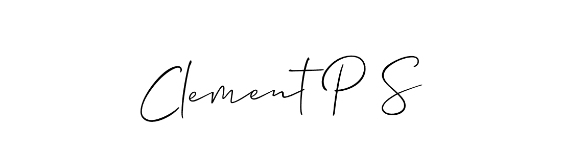 Make a beautiful signature design for name Clement P S. Use this online signature maker to create a handwritten signature for free. Clement P S signature style 2 images and pictures png