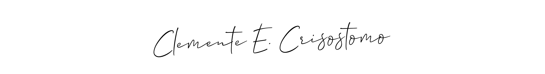 Make a short Clemente E. Crisostomo signature style. Manage your documents anywhere anytime using Allison_Script. Create and add eSignatures, submit forms, share and send files easily. Clemente E. Crisostomo signature style 2 images and pictures png