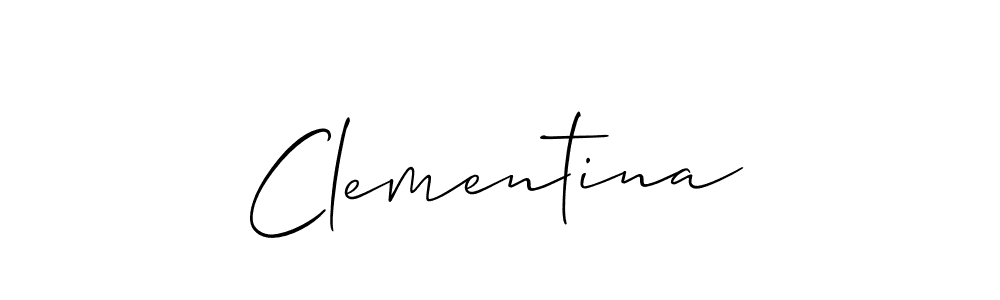 You should practise on your own different ways (Allison_Script) to write your name (Clementina) in signature. don't let someone else do it for you. Clementina signature style 2 images and pictures png