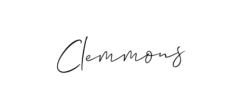 Create a beautiful signature design for name Clemmons. With this signature (Allison_Script) fonts, you can make a handwritten signature for free. Clemmons signature style 2 images and pictures png