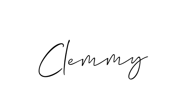 How to make Clemmy signature? Allison_Script is a professional autograph style. Create handwritten signature for Clemmy name. Clemmy signature style 2 images and pictures png