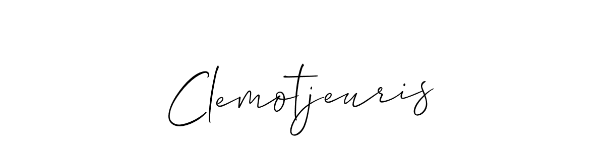 Also You can easily find your signature by using the search form. We will create Clemotjeuris name handwritten signature images for you free of cost using Allison_Script sign style. Clemotjeuris signature style 2 images and pictures png
