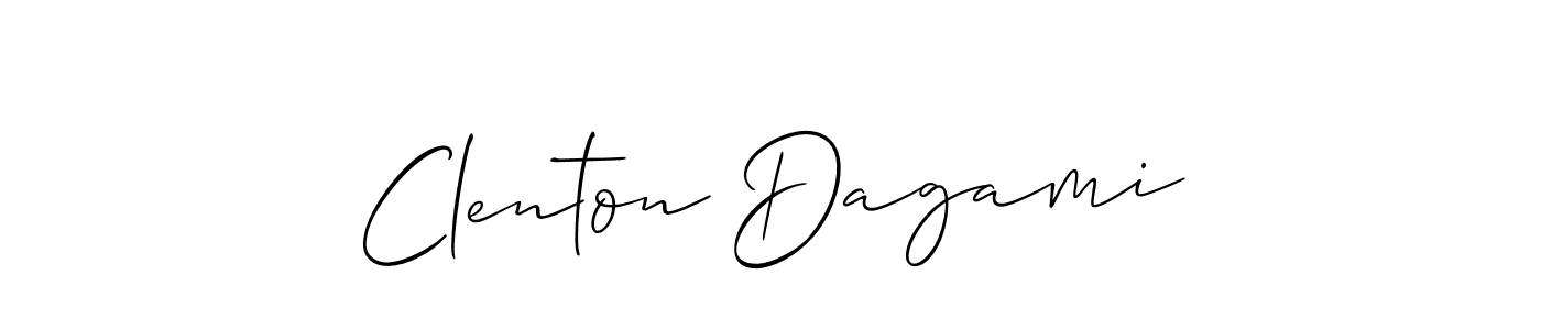 Clenton Dagami stylish signature style. Best Handwritten Sign (Allison_Script) for my name. Handwritten Signature Collection Ideas for my name Clenton Dagami. Clenton Dagami signature style 2 images and pictures png