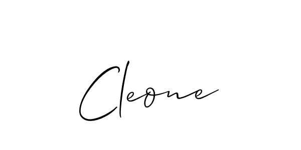 The best way (Allison_Script) to make a short signature is to pick only two or three words in your name. The name Cleone include a total of six letters. For converting this name. Cleone signature style 2 images and pictures png