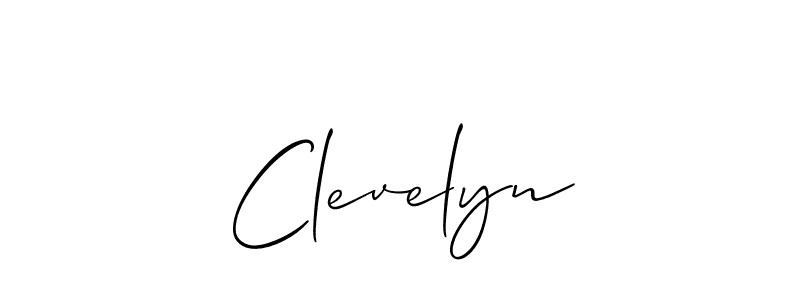 Make a beautiful signature design for name Clevelyn. Use this online signature maker to create a handwritten signature for free. Clevelyn signature style 2 images and pictures png